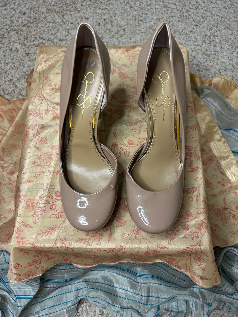 Jessica Simpson Blush Patent D'Orsay Pumps